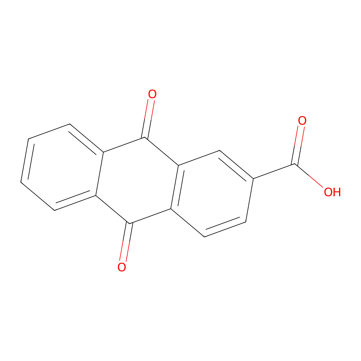 2-Anthraquinonecarboxylic acid molecular structure, CAS 117-78-2