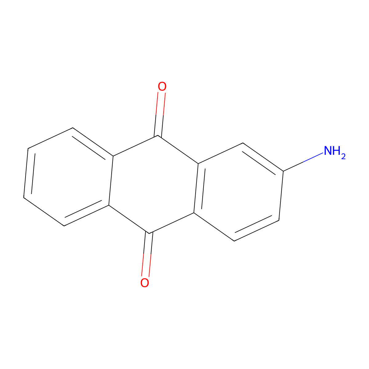 2-Aminoanthraquinone molecular structure, CAS 117-79-3