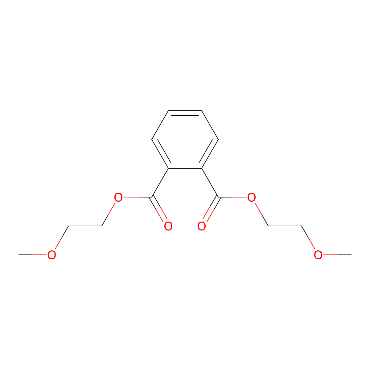 Dimethoxyethyl phthalate molecular structure, CAS 117-82-8