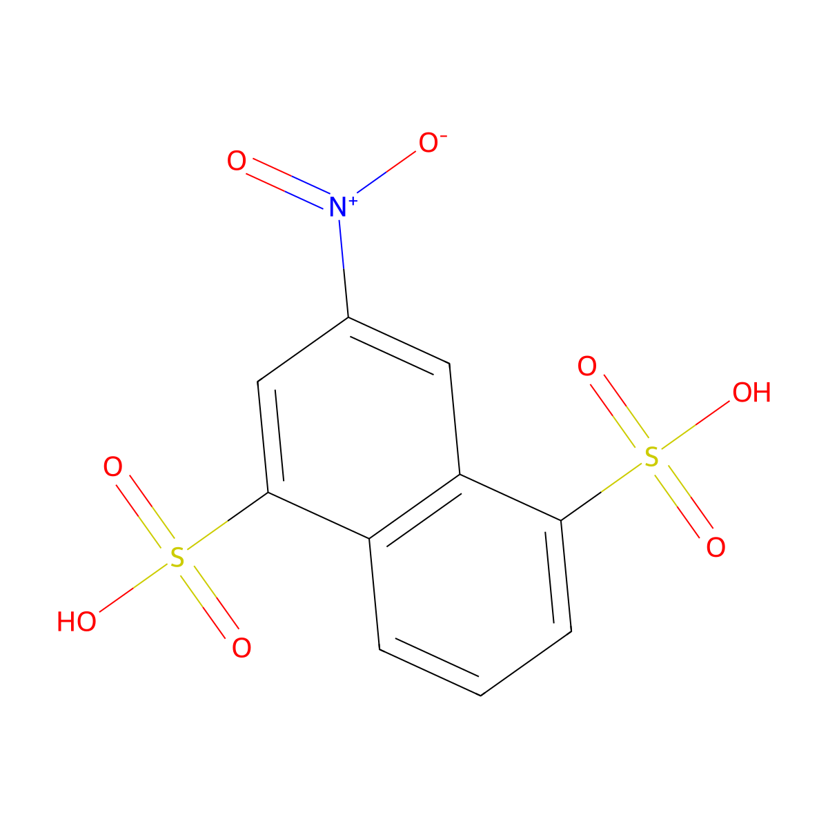 1,5-Naphthalenedisulfonic acid, 3-nitro- molecular structure, CAS 117-86-2