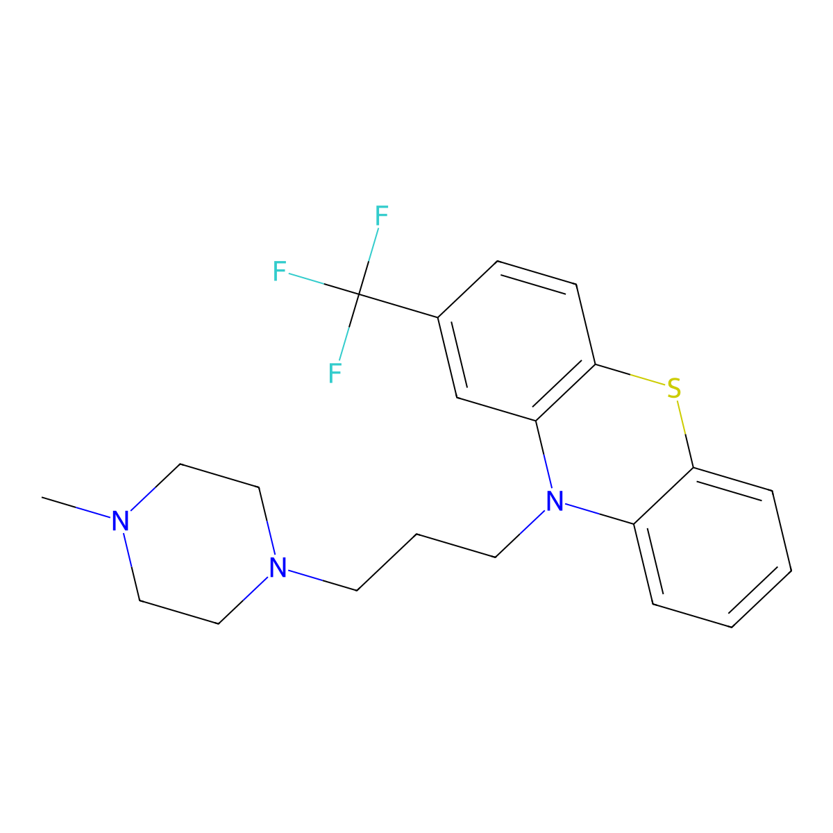 Trifluoperazine molecular structure, CAS 117-89-5