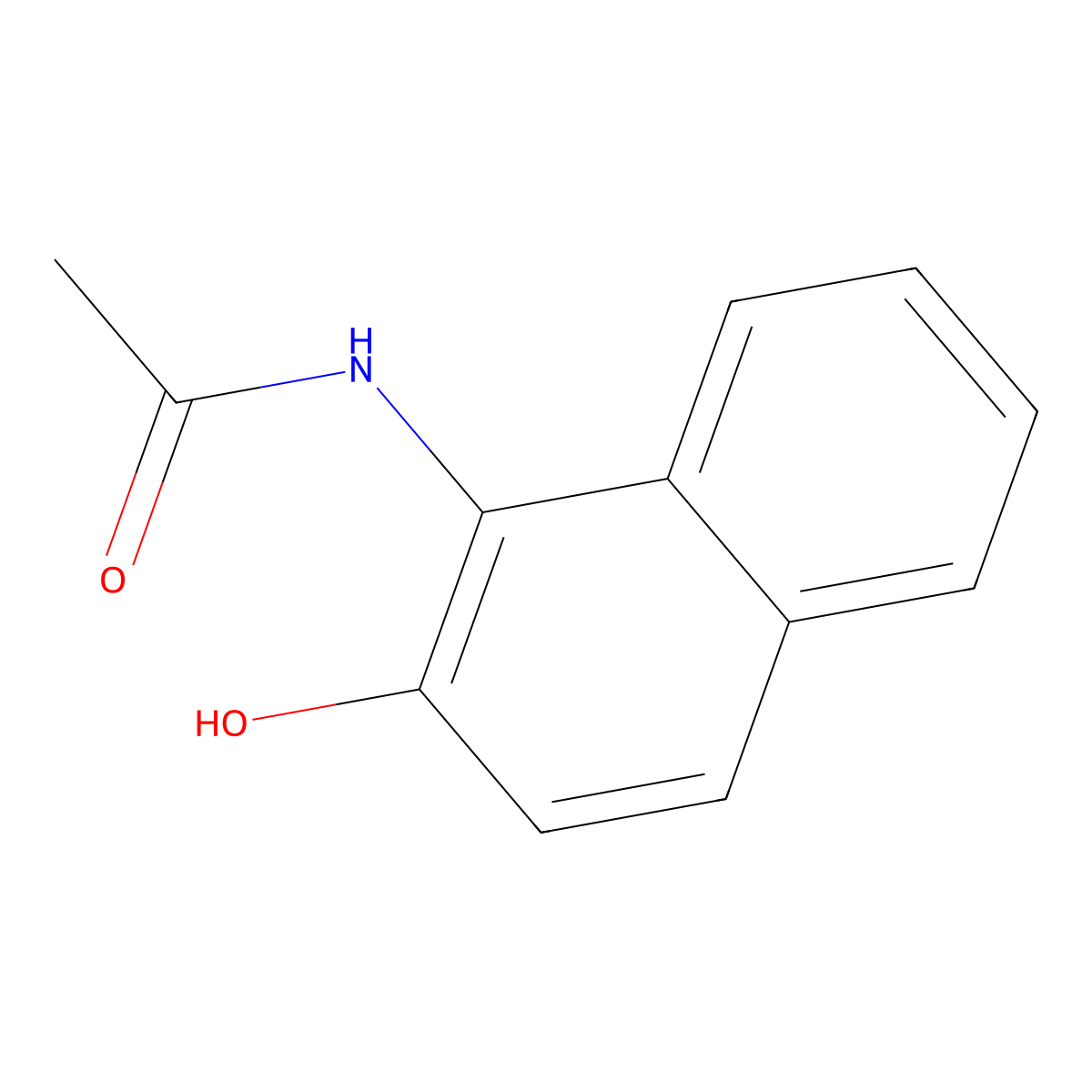 1-Acetamido-2-naphthol molecular structure, CAS 117-93-1