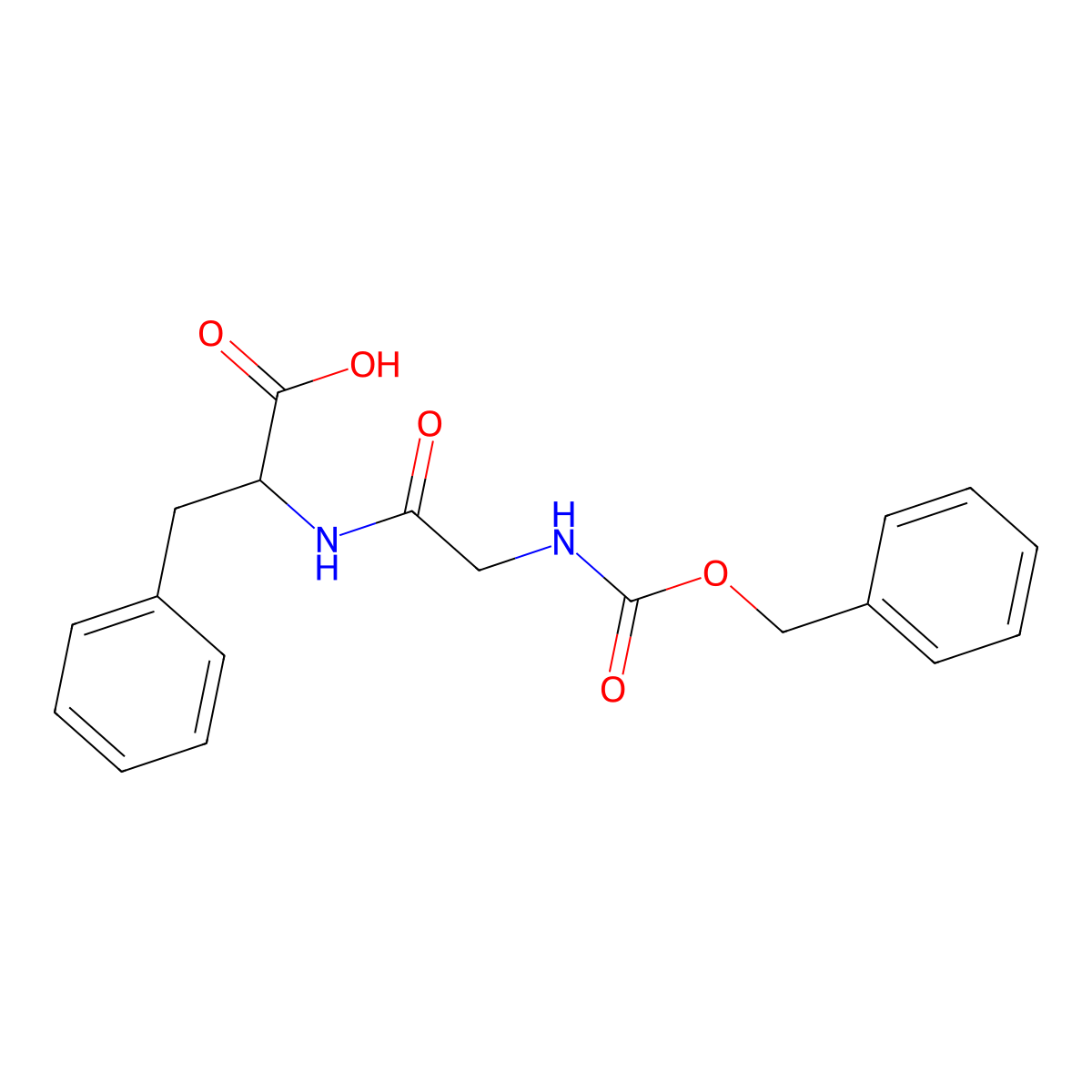 Z-Gly-phe-OH molecular structure, CAS 1170-76-9