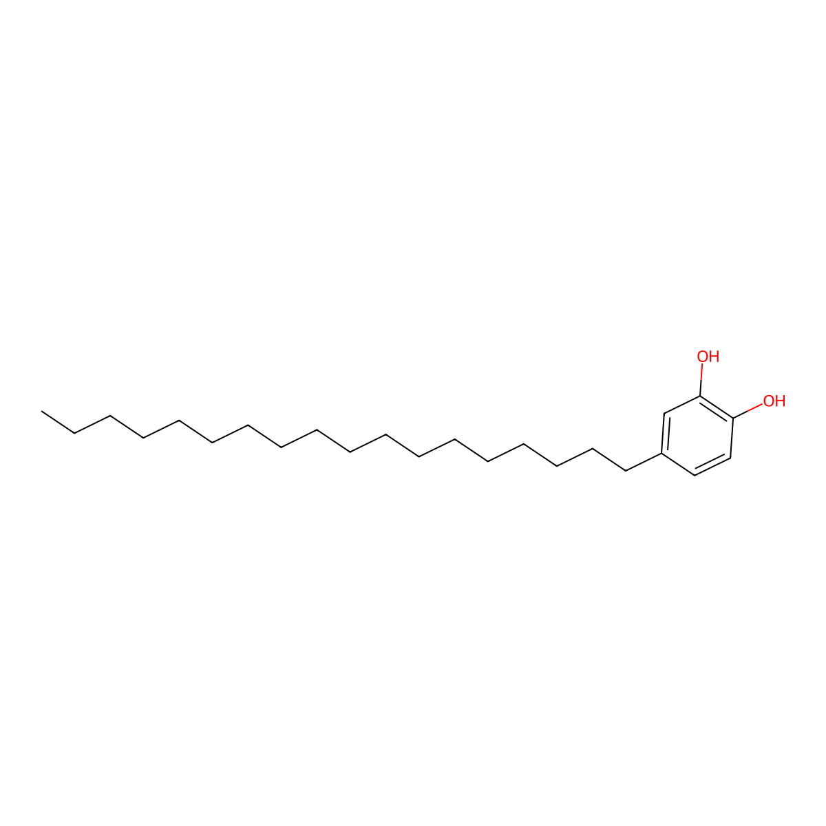 4-Octadecylbenzene-1,2-diol molecular structure, CAS 1170-77-0
