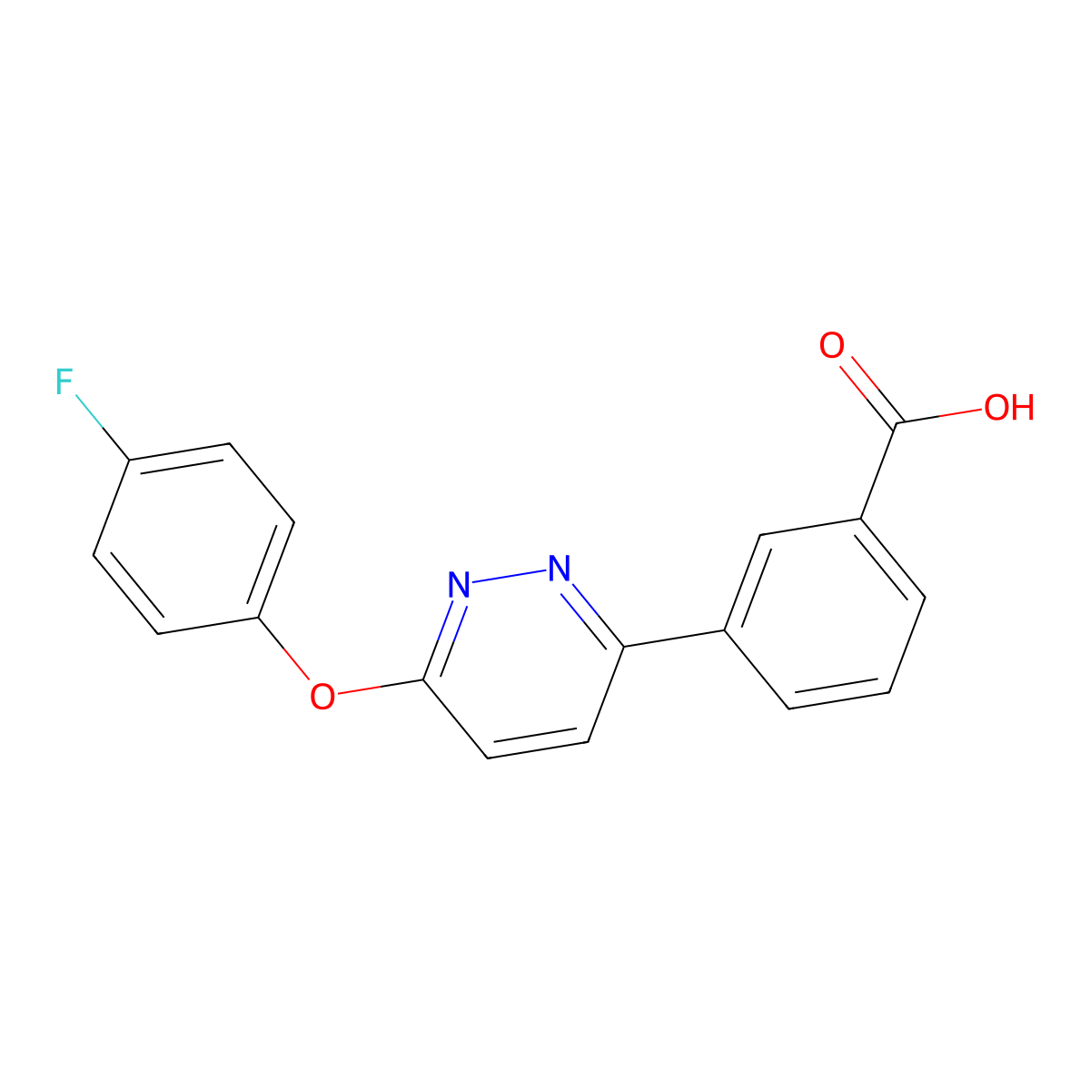 3-[6-(4-Fluorophenoxy)pyridazin-3-yl]benzoic acid molecular structure, CAS 1170008-43-1