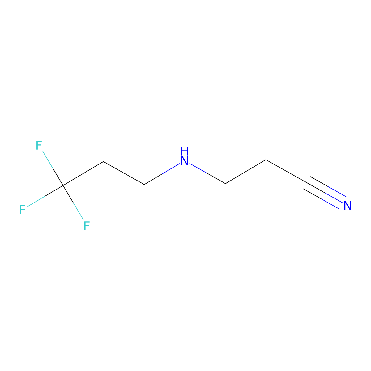 3-[(3,3,3-Trifluoropropyl)amino]propanenitrile molecular structure, CAS 1170012-74-4