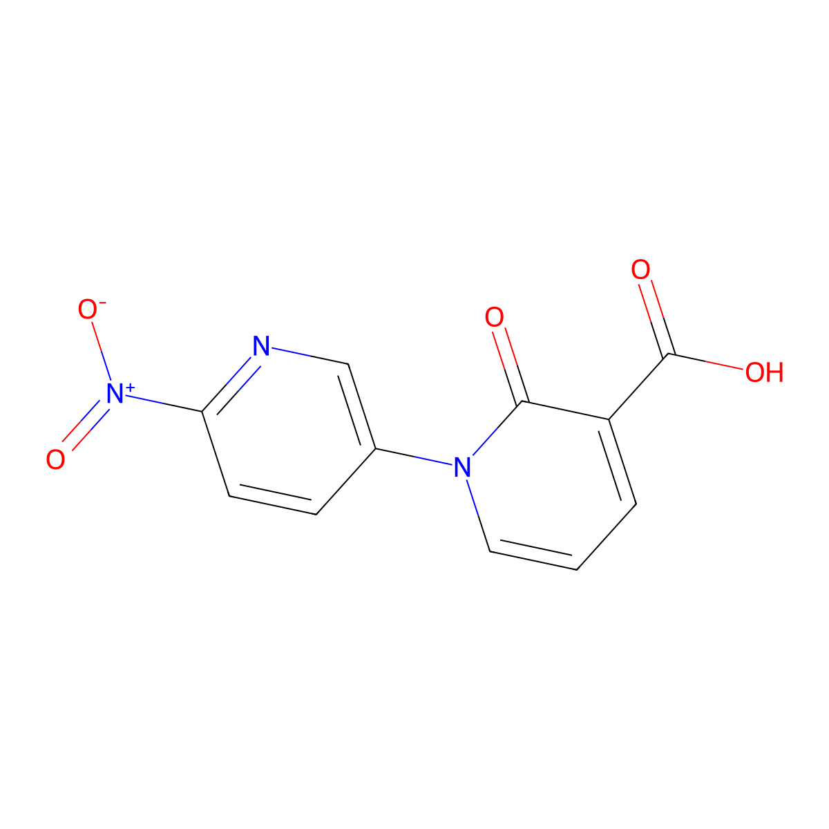 6'-Nitro-2-oxo-2H-1,3'-bipyridine-3-carboxylic acid molecular structure, CAS 1170014-31-9