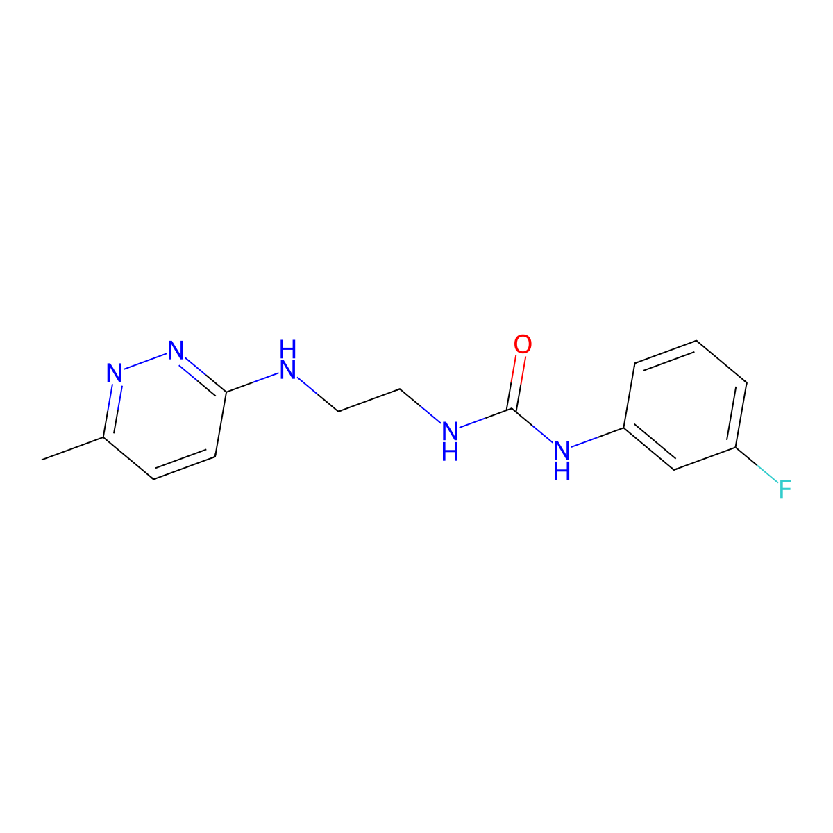 1-(3-Fluorophenyl)-3-(2-((6-methylpyridazin-3-yl)amino)ethyl)urea molecular structure, CAS 1170016-52-0