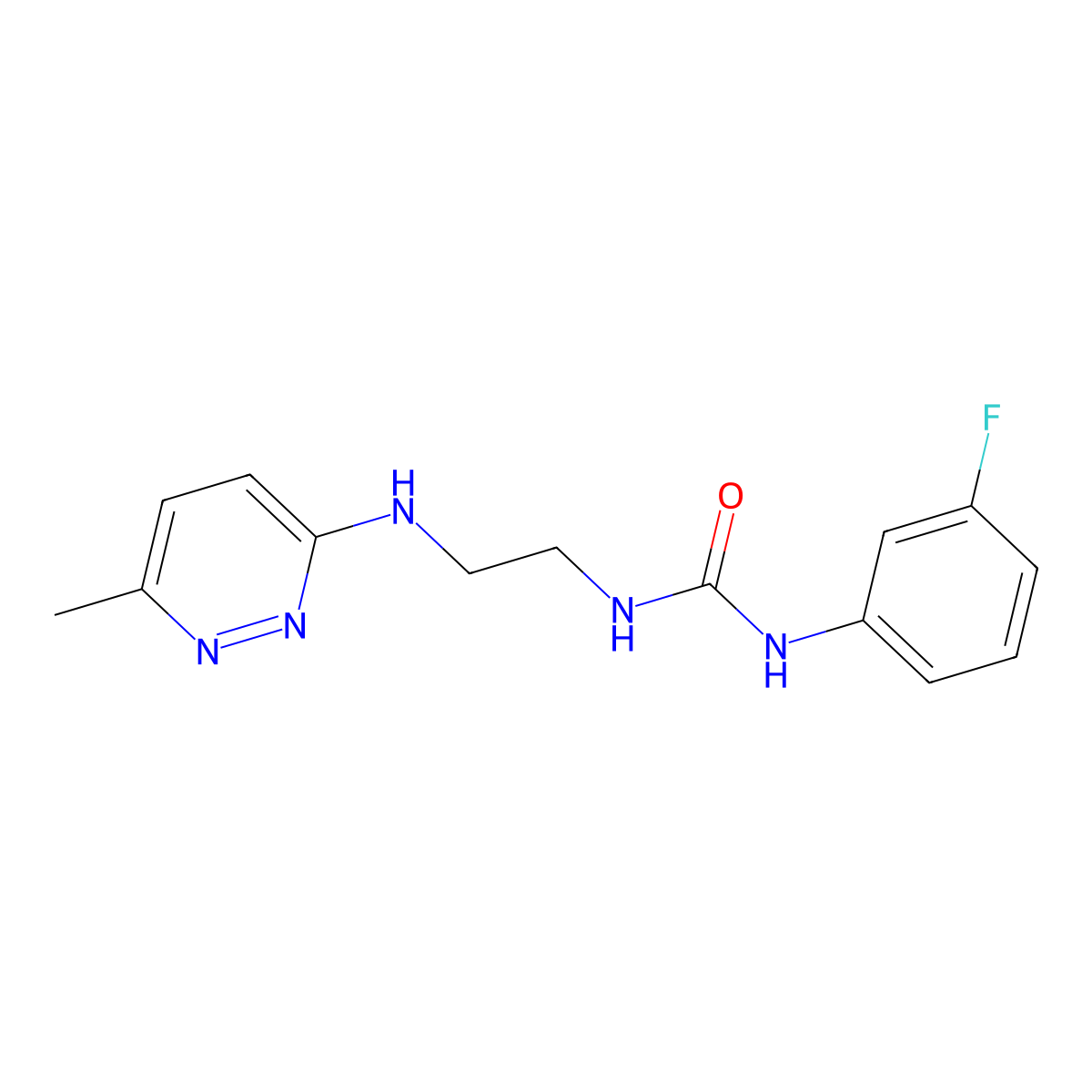 1-(3-Fluorophenyl)-3-(2-((6-methylpyridazin-3-yl)amino)ethyl)urea molecular structure, CAS 1170016-52-0