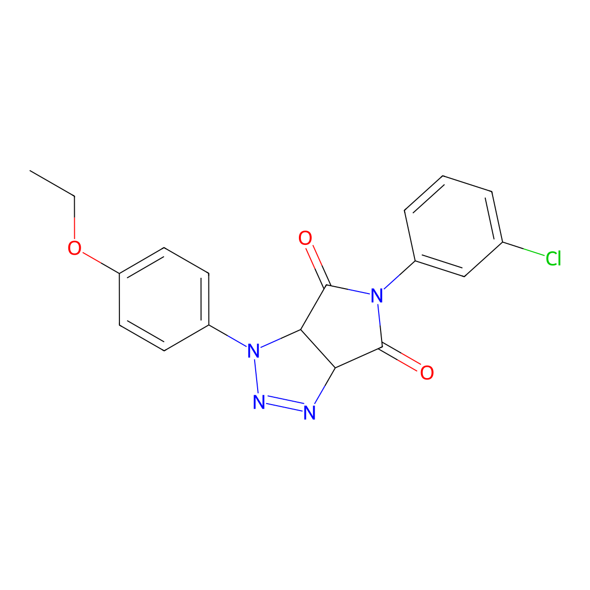 5-(3-chlorophenyl)-1-(4-ethoxyphenyl)-1,6a-dihydropyrrolo[3,4-d][1,2,3]triazole-4,6(3aH,5H)-dione molecular structure, CAS 1170018-23-1