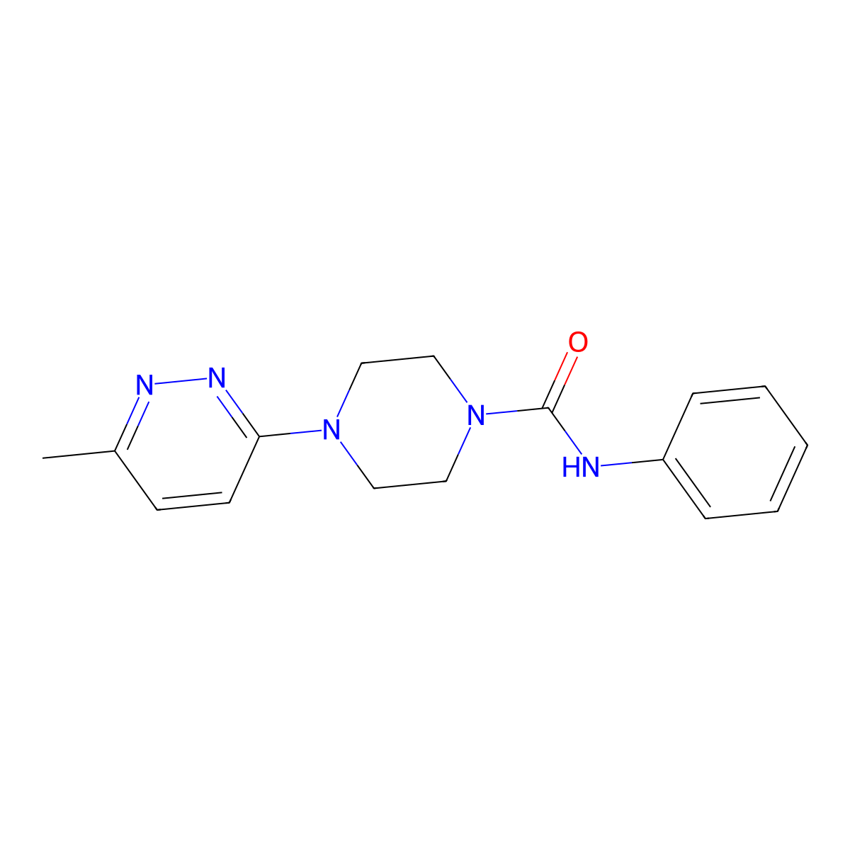 4-(6-methylpyridazin-3-yl)-N-phenylpiperazine-1-carboxamide molecular structure, CAS 1170024-10-8