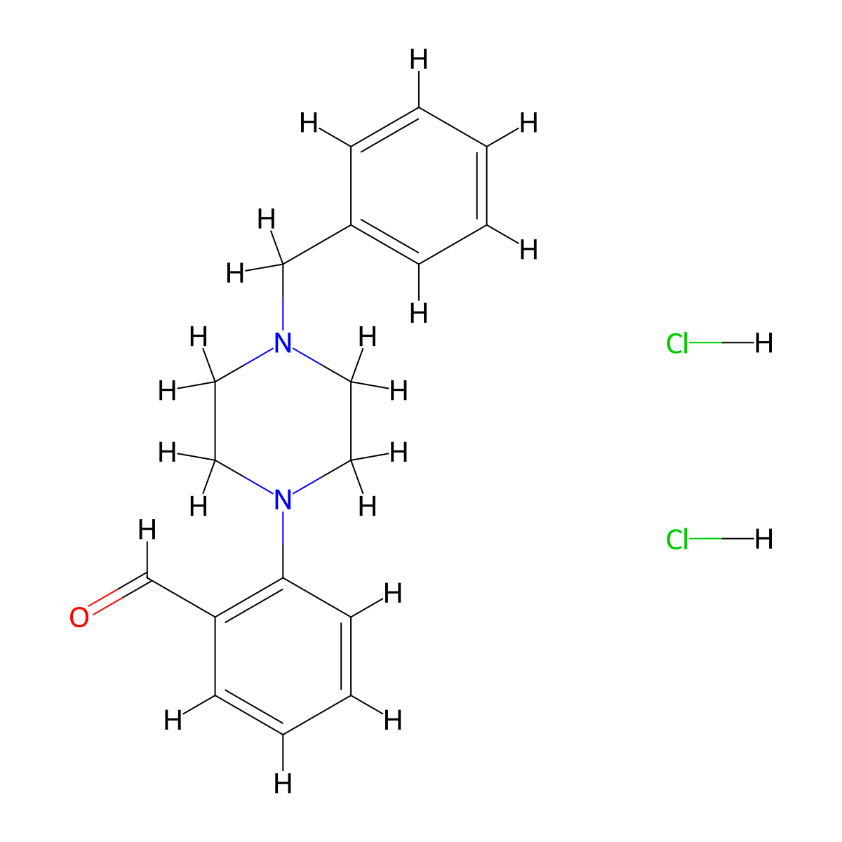 2-(4-Benzylpiperazin-1-yl)benzaldehyde dihydrochloride molecular structure, CAS 1170029-77-2