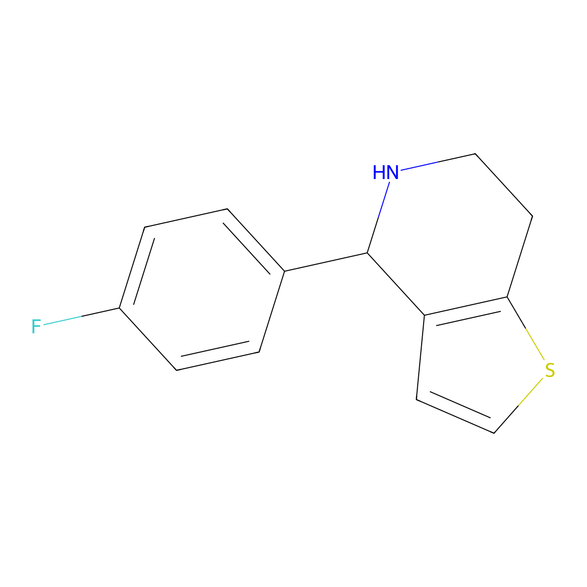 4-(4-fluorophenyl)-4H,5H,6H,7H-thieno(3,2-c)pyridine molecular structure, CAS 1170034-47-5