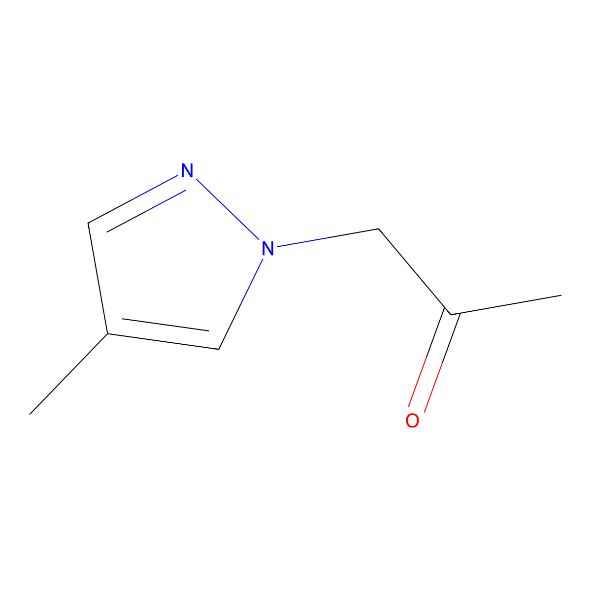 1-(4-methyl-1H-pyrazol-1-yl)propan-2-one molecular structure, CAS 1170037-69-0