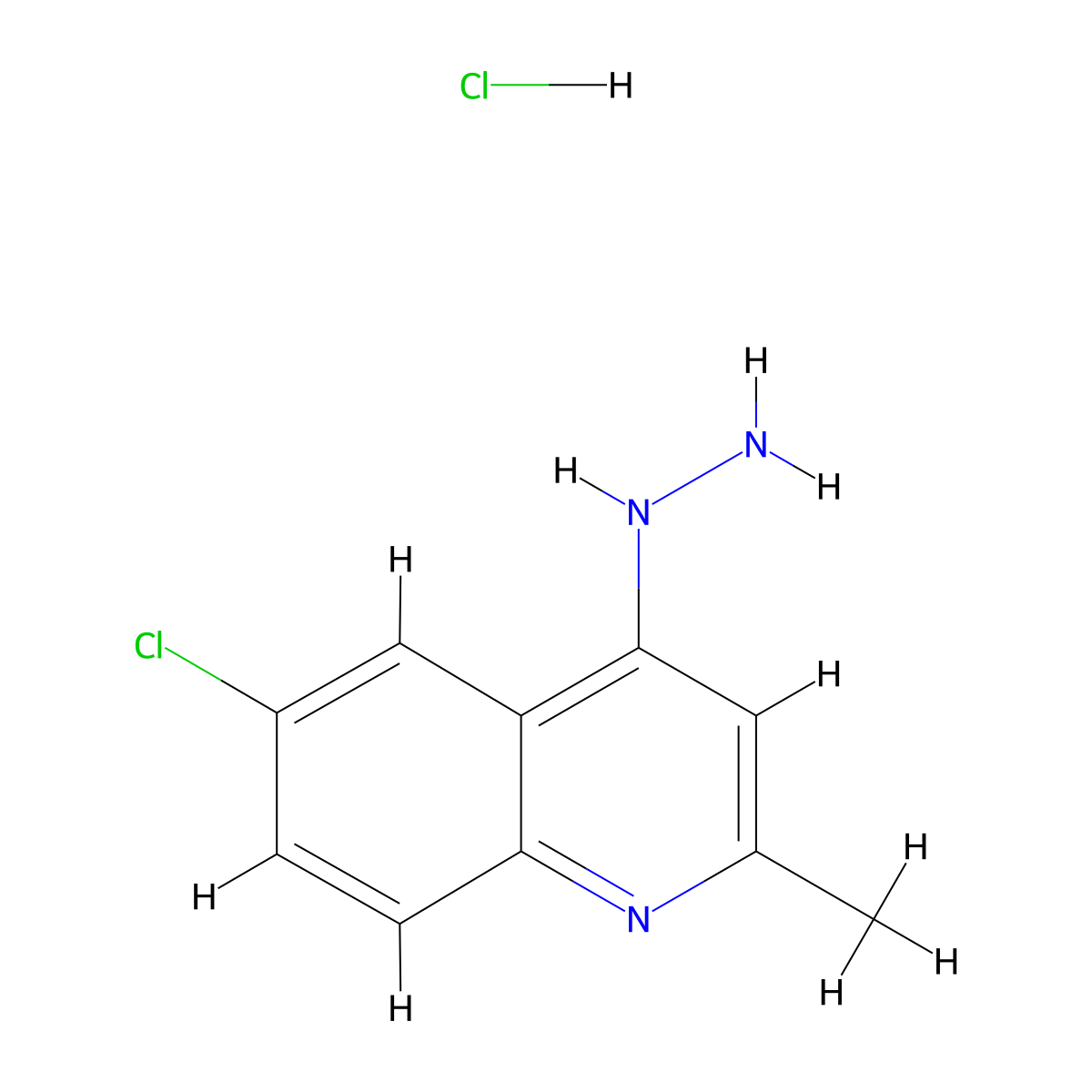 6-Chloro-4-hydrazino-2-methylquinoline hydrochloride molecular structure, CAS 1170041-05-0