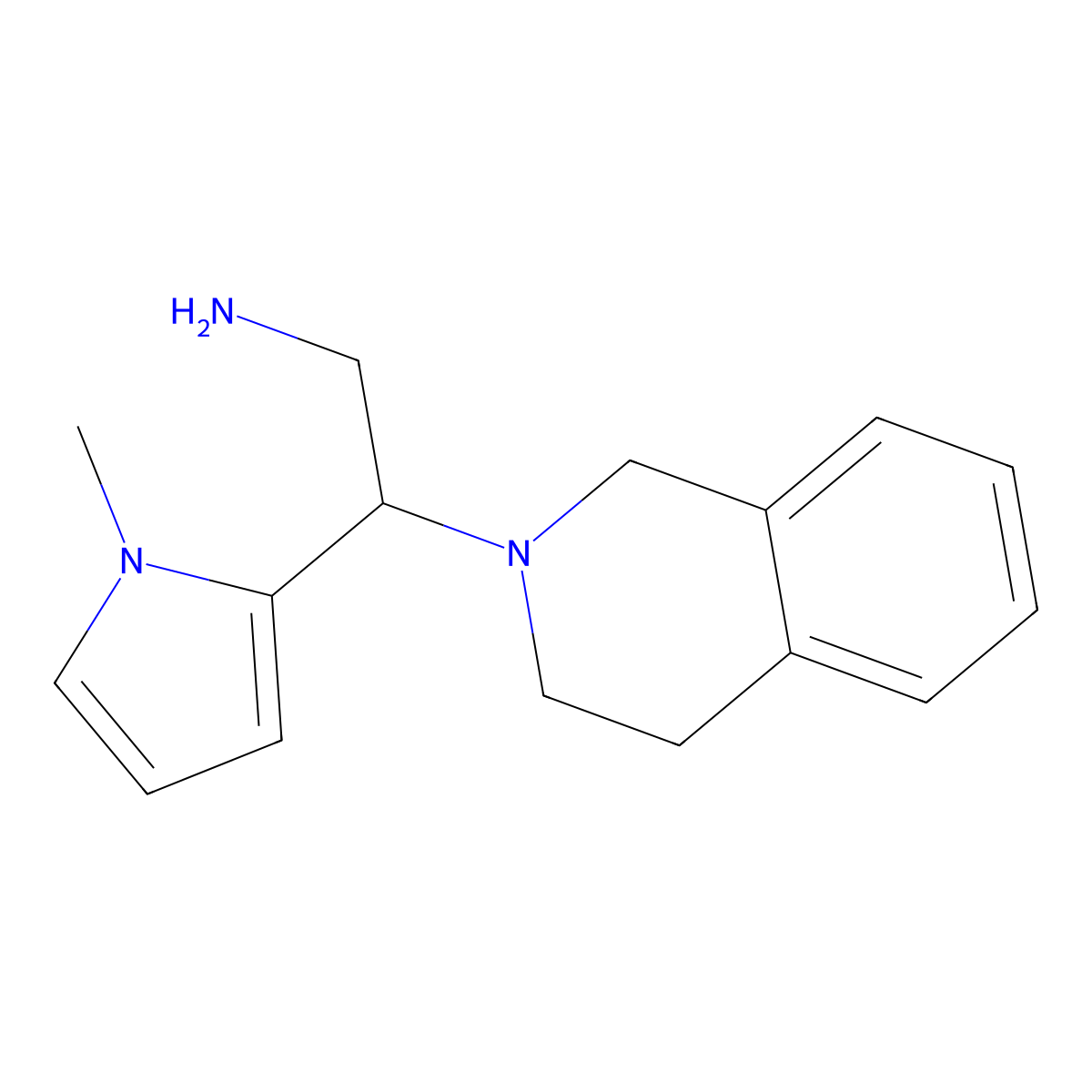 [2-(3,4-dihydroisoquinolin-2(1H)-yl)-2-(1-methyl-1H-pyrrol-2-yl)ethyl]amine molecular structure, CAS 1170047-48-9