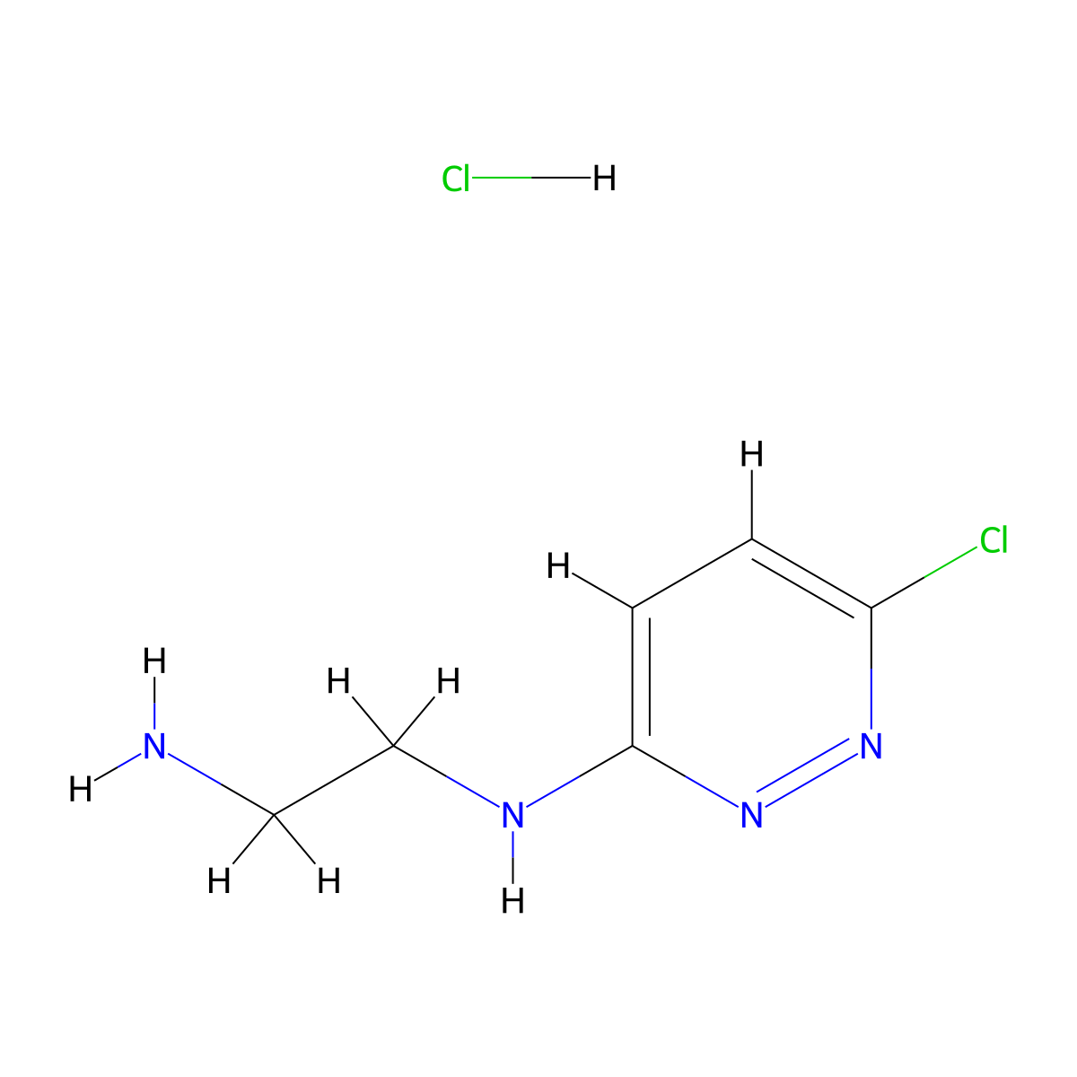 N-(2-aminoethyl)-6-chloropyridazin-3-amine hydrochloride molecular structure, CAS 1170048-20-0