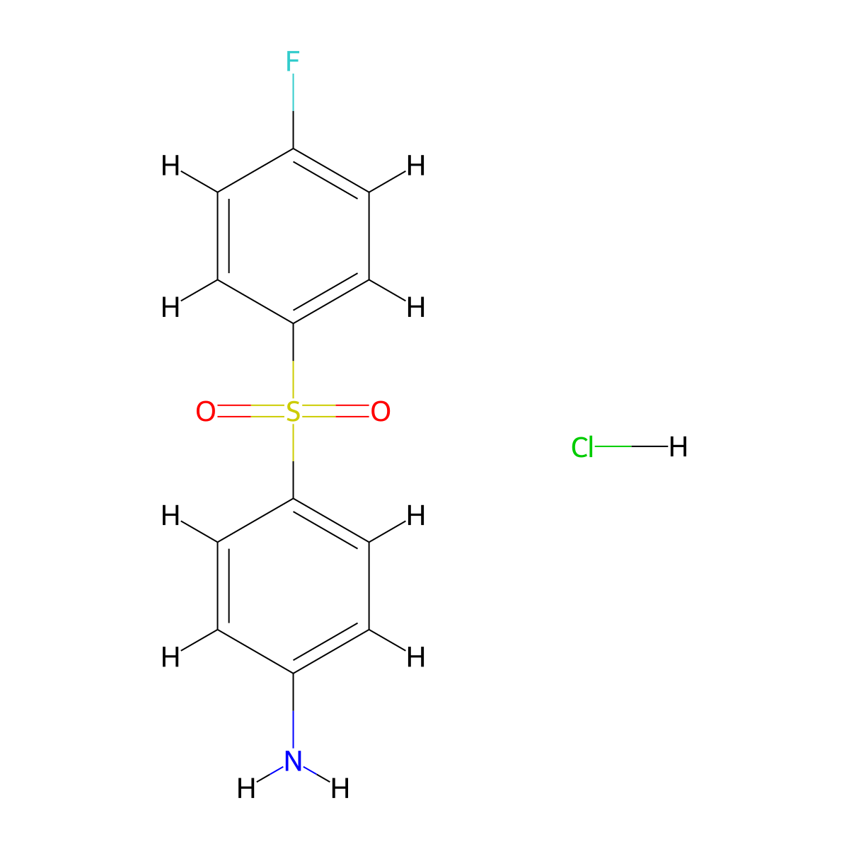 4-(4-Fluorobenzenesulfonyl)aniline hydrochloride molecular structure, CAS 1170048-72-2