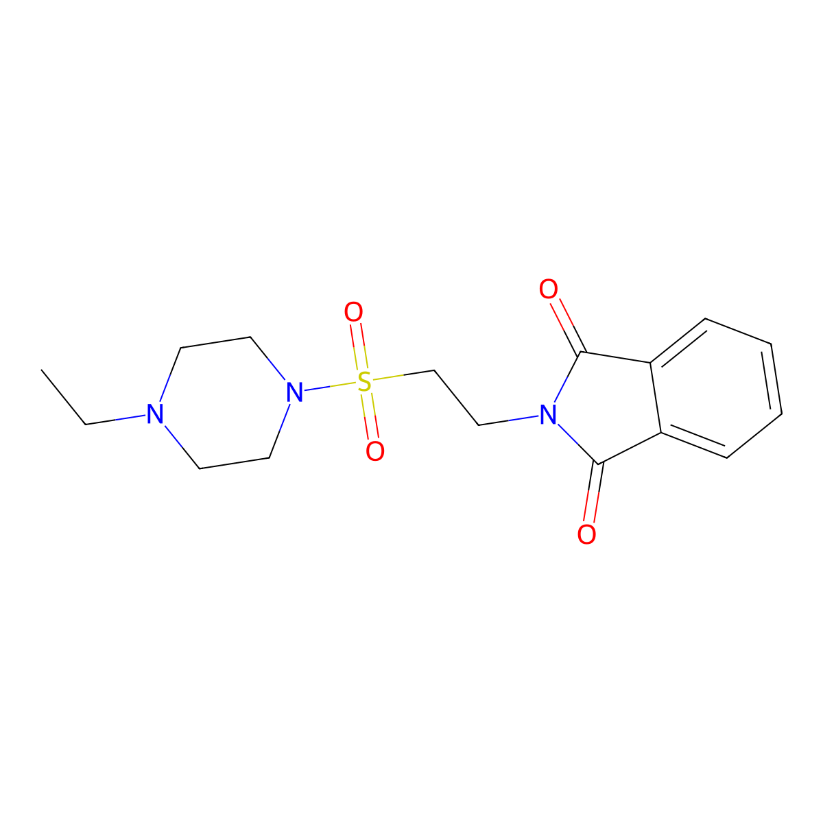 2-(2-((4-Ethylpiperazin-1-yl)sulfonyl)ethyl)isoindoline-1,3-dione molecular structure, CAS 1170058-86-2