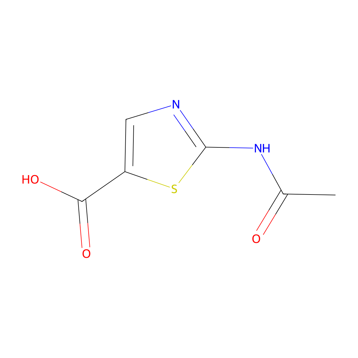 2-Acetamido-1,3-thiazole-5-carboxylic acid molecular structure, CAS 1170060-19-1