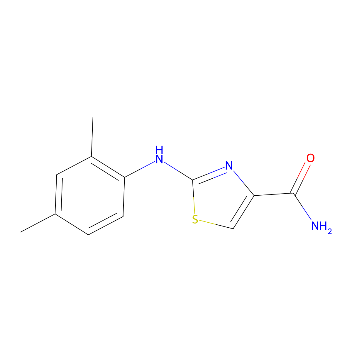 2-((2,4-Dimethylphenyl)amino)thiazole-4-carboxamide molecular structure, CAS 1170063-34-9