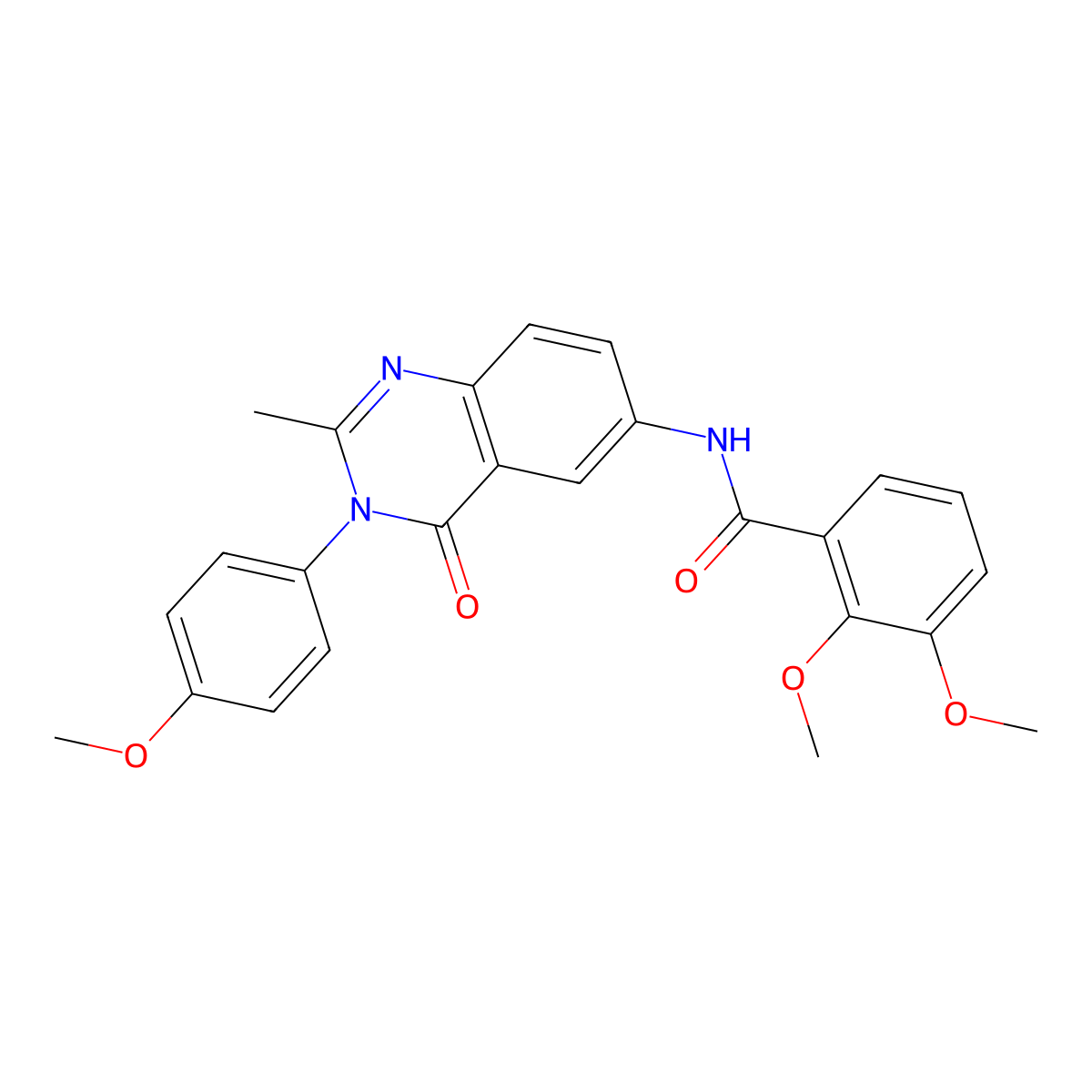2,3-dimethoxy-N-[3-(4-methoxyphenyl)-2-methyl-4-oxo-3,4-dihydroquinazolin-6-yl]benzamide molecular structure, CAS 1170067-47-6