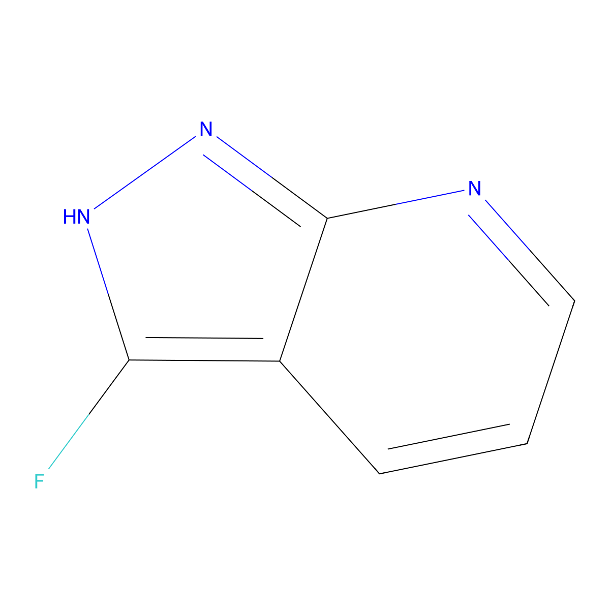 3-Fluoro-1H-pyrazolo[3,4-b]pyridine molecular structure, CAS 117007-50-8