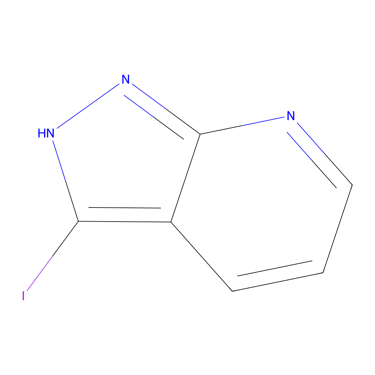 3-iodo-1H-pyrazolo(3,4-b)pyridine molecular structure, CAS 117007-52-0