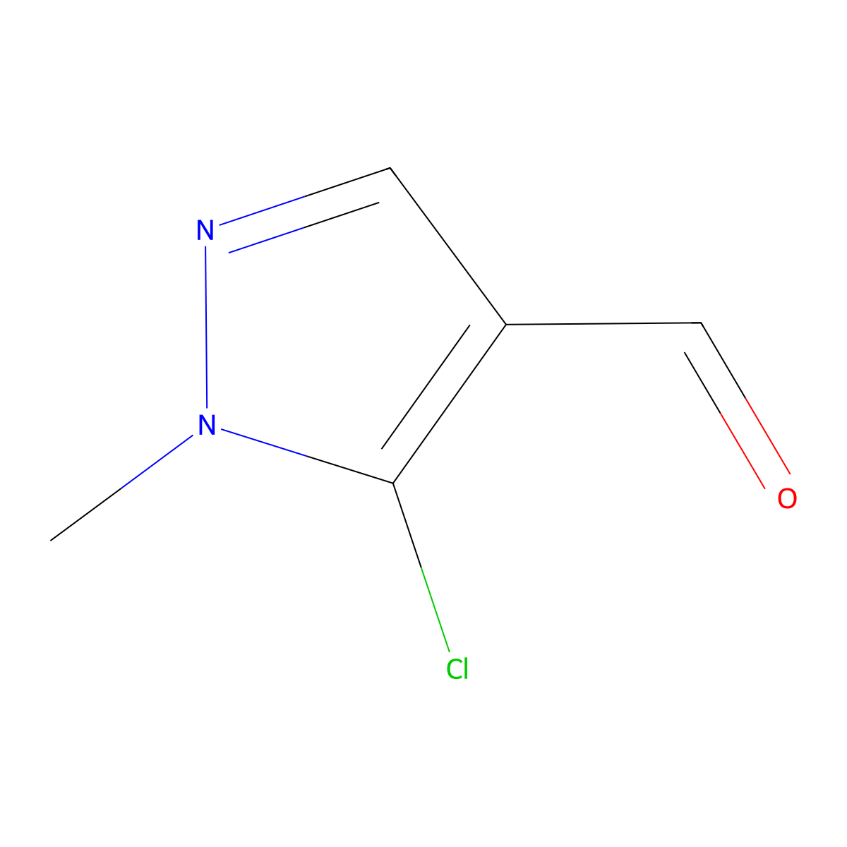 5-Chloro-1-methyl-1H-pyrazole-4-carbaldehyde molecular structure, CAS 117007-77-9