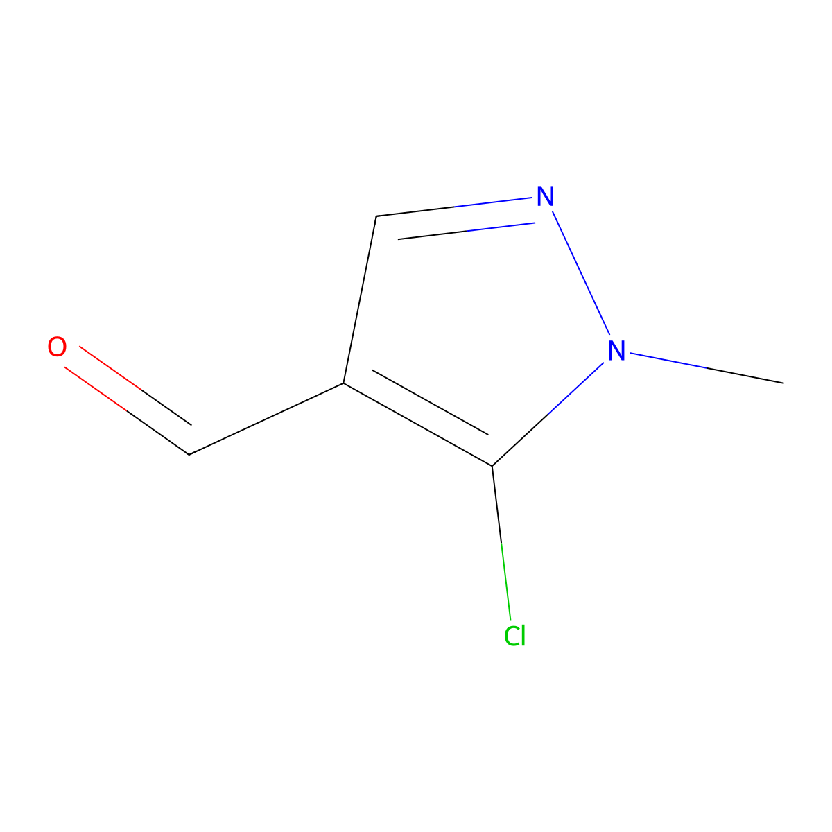 5-Chloro-1-methyl-1H-pyrazole-4-carbaldehyde molecular structure, CAS 117007-77-9