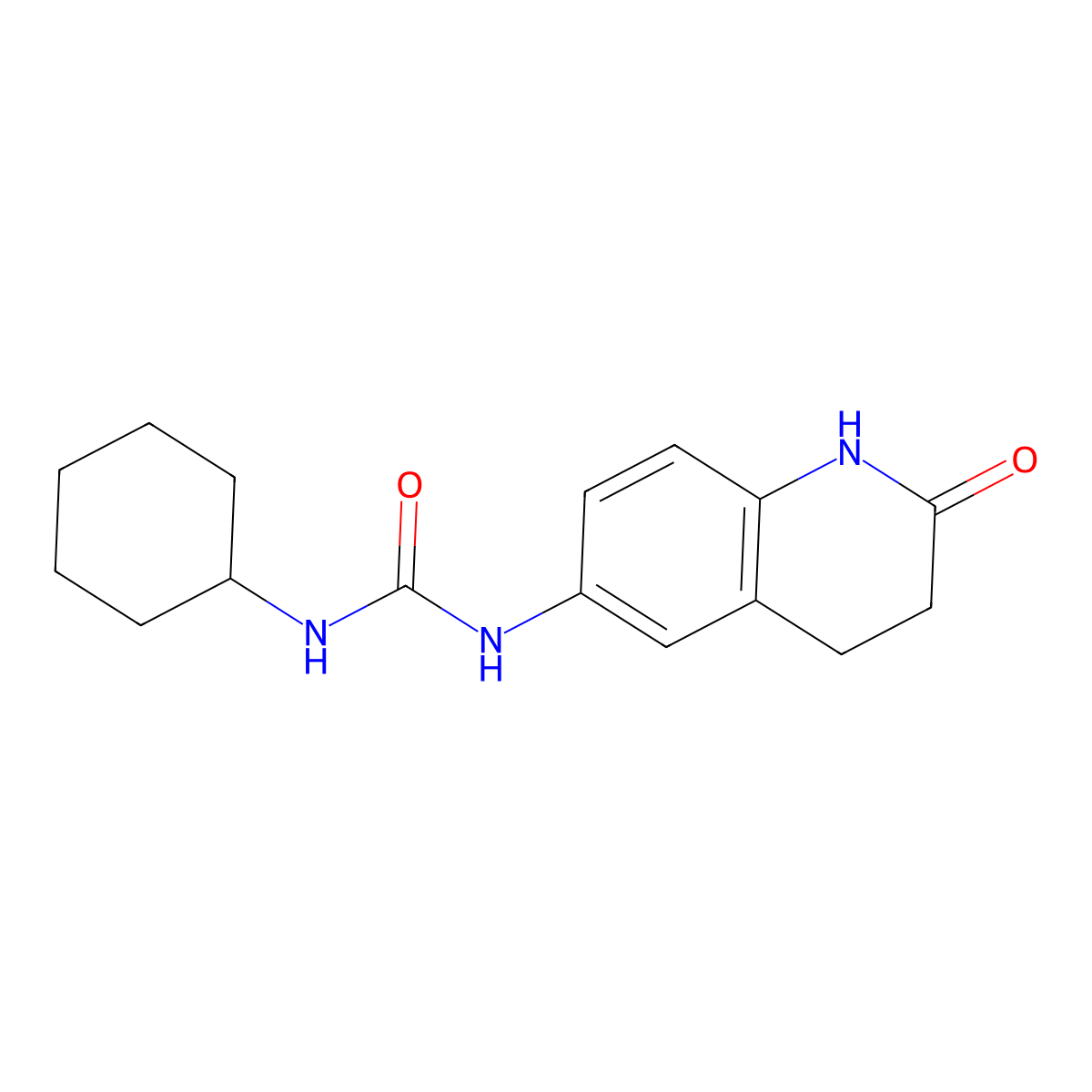 1-Cyclohexyl-3-(2-oxo-1,2,3,4-tetrahydroquinolin-6-yl)urea molecular structure, CAS 1170071-54-1
