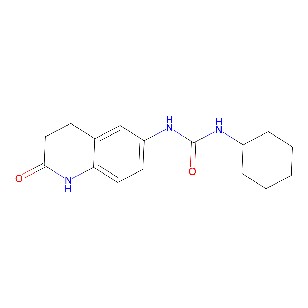 1-Cyclohexyl-3-(2-oxo-1,2,3,4-tetrahydroquinolin-6-yl)urea molecular structure, CAS 1170071-54-1