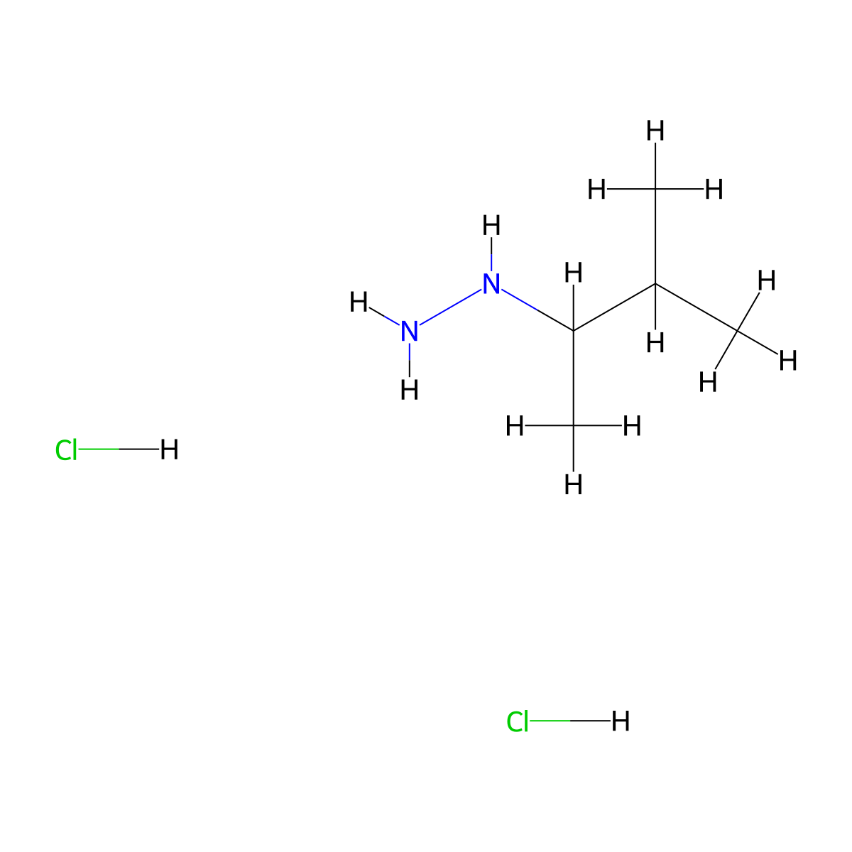 (3-Methylbutan-2-yl)hydrazine dihydrochloride molecular structure, CAS 1170075-84-9