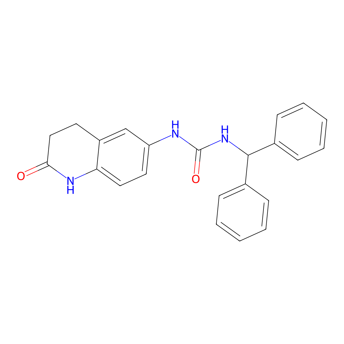 1-Benzhydryl-3-(2-oxo-1,2,3,4-tetrahydroquinolin-6-yl)urea molecular structure, CAS 1170085-64-9