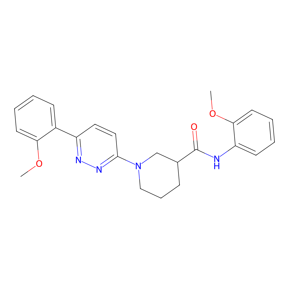 N-(2-methoxyphenyl)-1-[6-(2-methoxyphenyl)pyridazin-3-yl]piperidine-3-carboxamide molecular structure, CAS 1170098-70-0