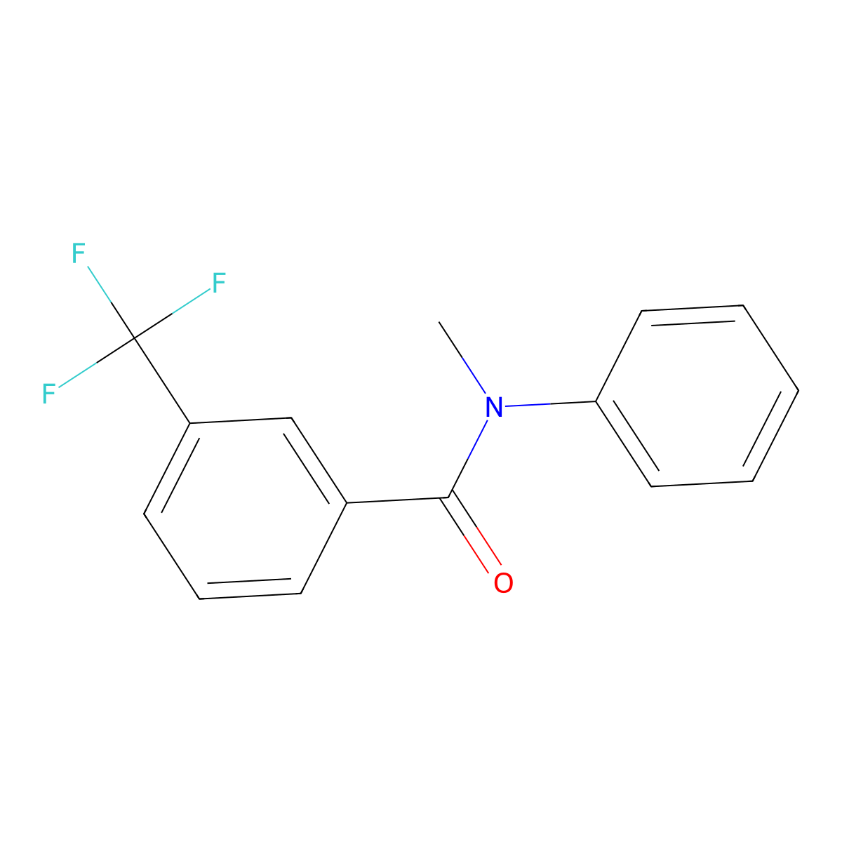N-methyl-N-phenyl-3-(trifluoromethyl)benzamide molecular structure, CAS 1170098-83-5