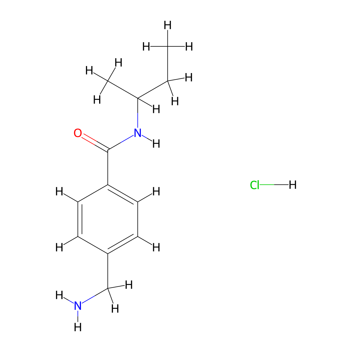 4-(aminomethyl)-N-(butan-2-yl)benzamide hydrochloride molecular structure, CAS 1170104-88-7