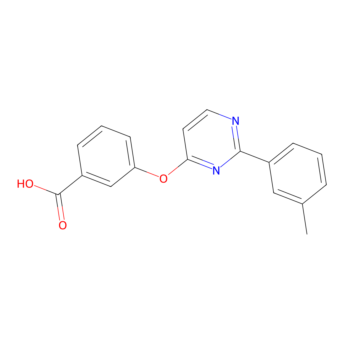 3-{[2-(3-Methylphenyl)pyrimidin-4-yl]oxy}benzoic acid molecular structure, CAS 1170107-96-6