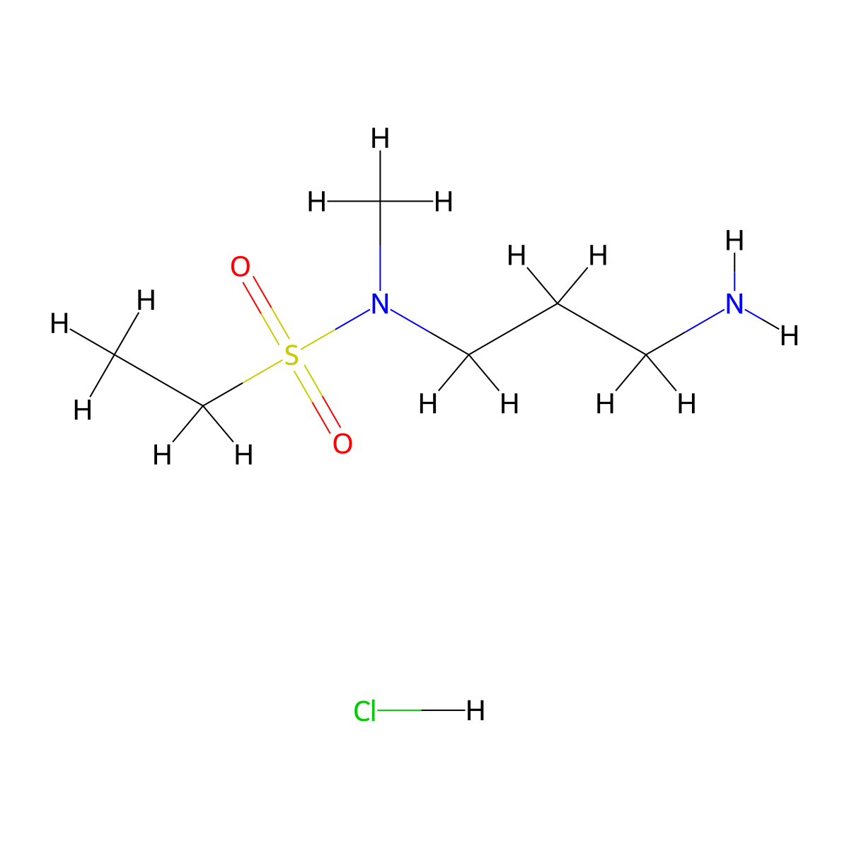 N-(3-aminopropyl)-N-methylethane-1-sulfonamide hydrochloride molecular structure, CAS 1170109-70-2