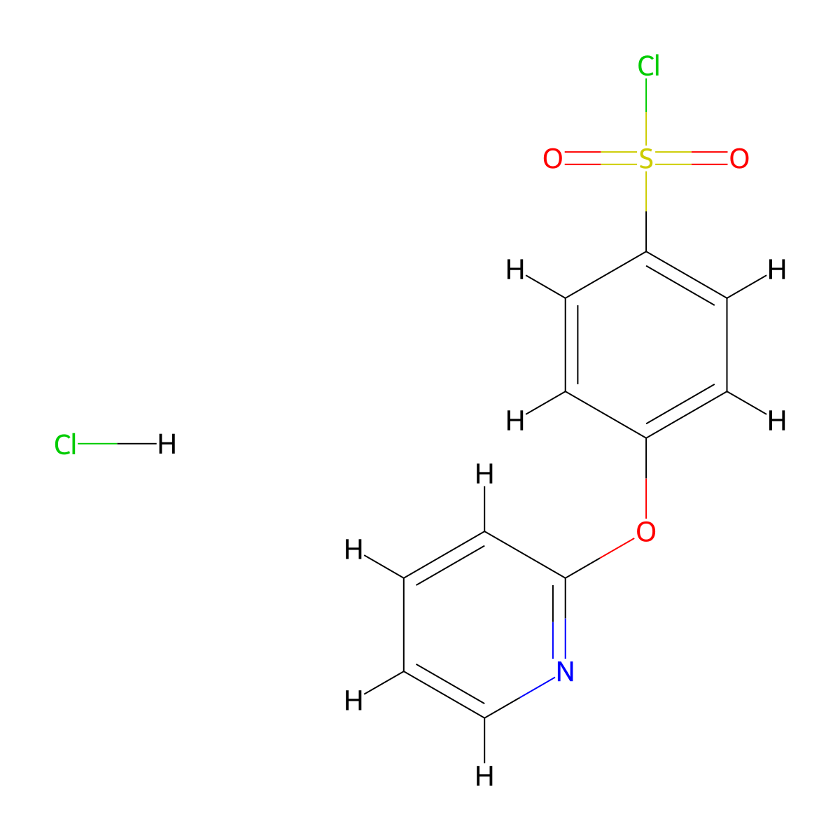 4-(Pyridin-2-yloxy)benzene-1-sulfonyl chloride hydrochloride molecular structure, CAS 1170110-04-9