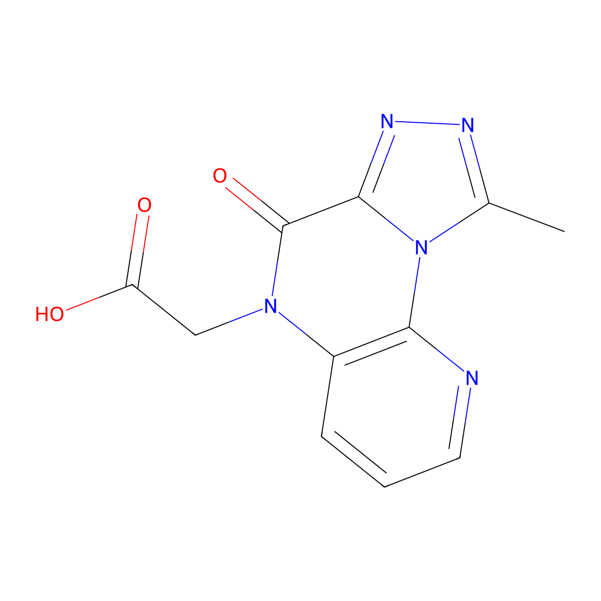 (9-Methyl-6-oxopyrido[3,2-e][1,2,4]triazolo[4,3-a]pyrazin-5(6H)-yl)acetic acid molecular structure, CAS 1170113-92-4