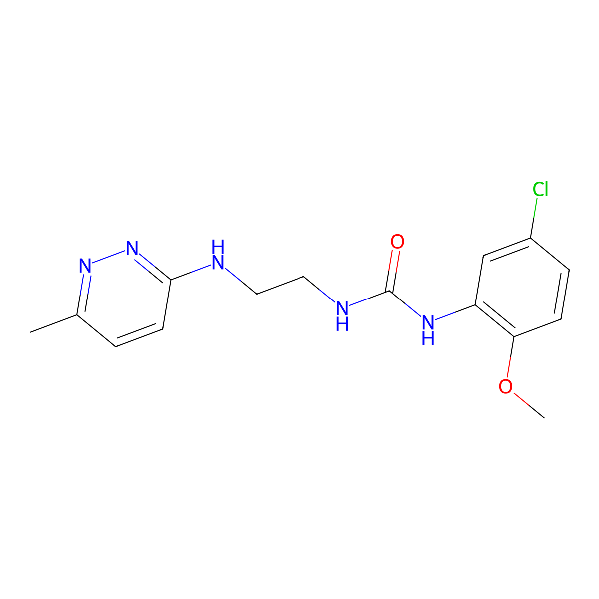 1-(5-Chloro-2-methoxyphenyl)-3-(2-((6-methylpyridazin-3-yl)amino)ethyl)urea molecular structure, CAS 1170116-90-1