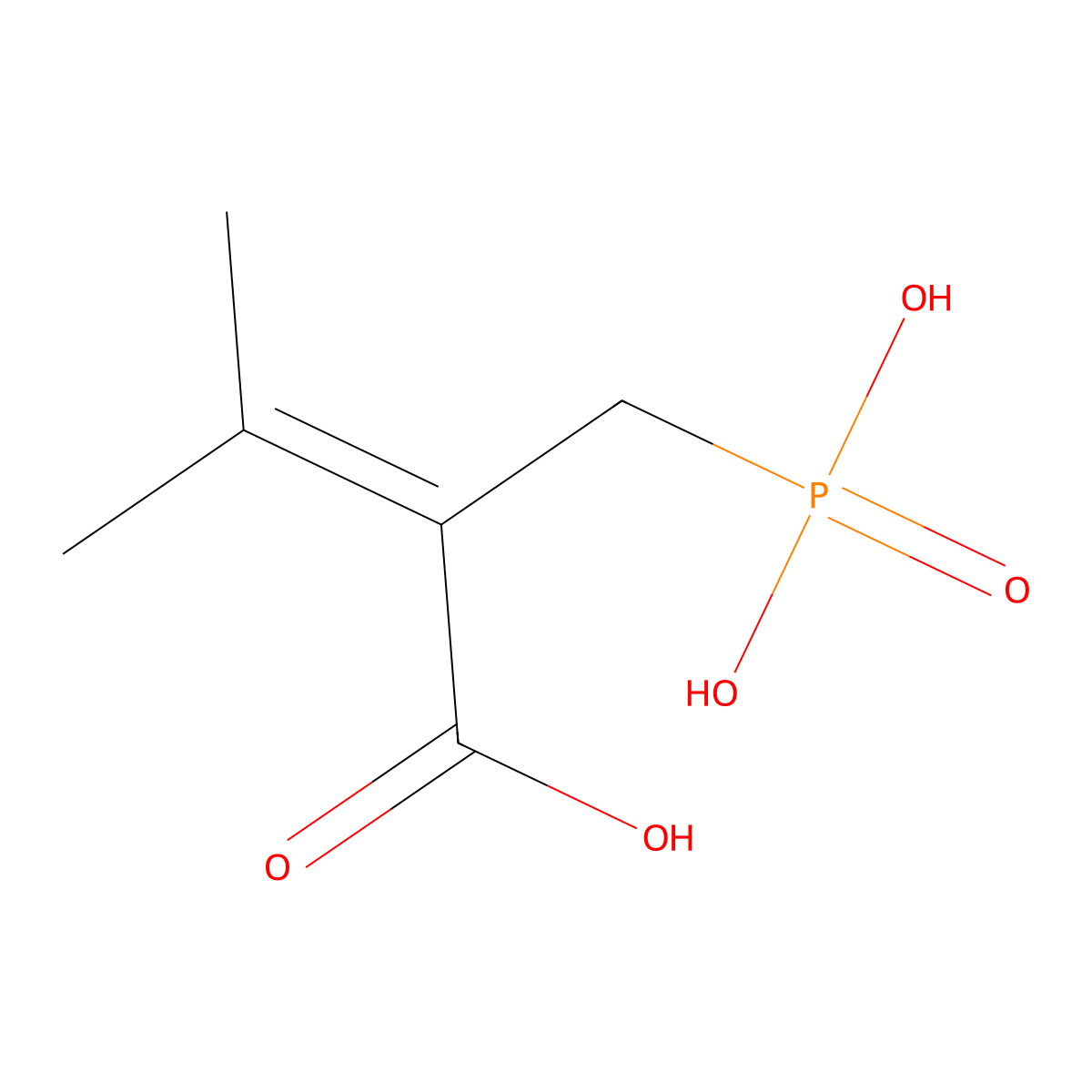 3-Methyl-2-(phosphonomethyl)but-2-enoic acid molecular structure, CAS 117012-80-3