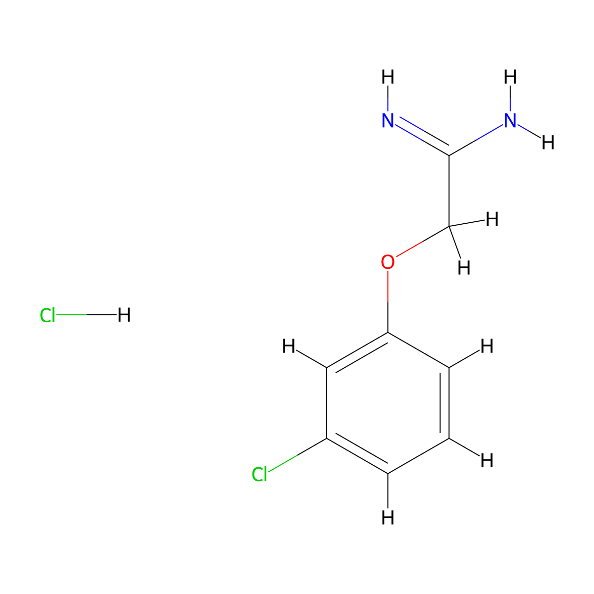 2-(3-Chlorophenoxy)ethanimidamide hydrochloride molecular structure, CAS 1170125-01-5