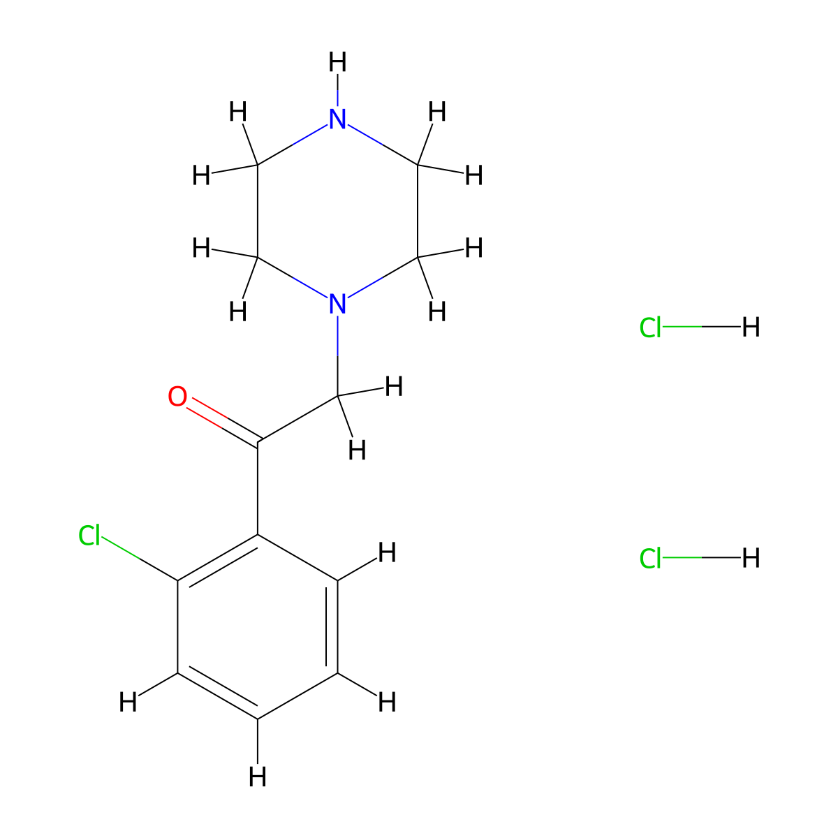 1-(2-Chlorophenyl)-2-(piperazin-1-yl)ethan-1-one dihydrochloride molecular structure, CAS 1170128-33-2