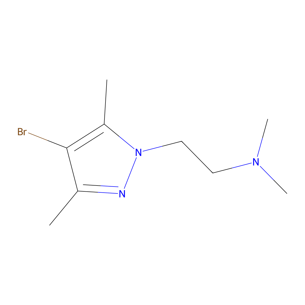 2-(4-Bromo-3,5-dimethyl-1H-pyrazol-1-yl)-N,N-dimethylethan-1-amine molecular structure, CAS 1170132-58-7