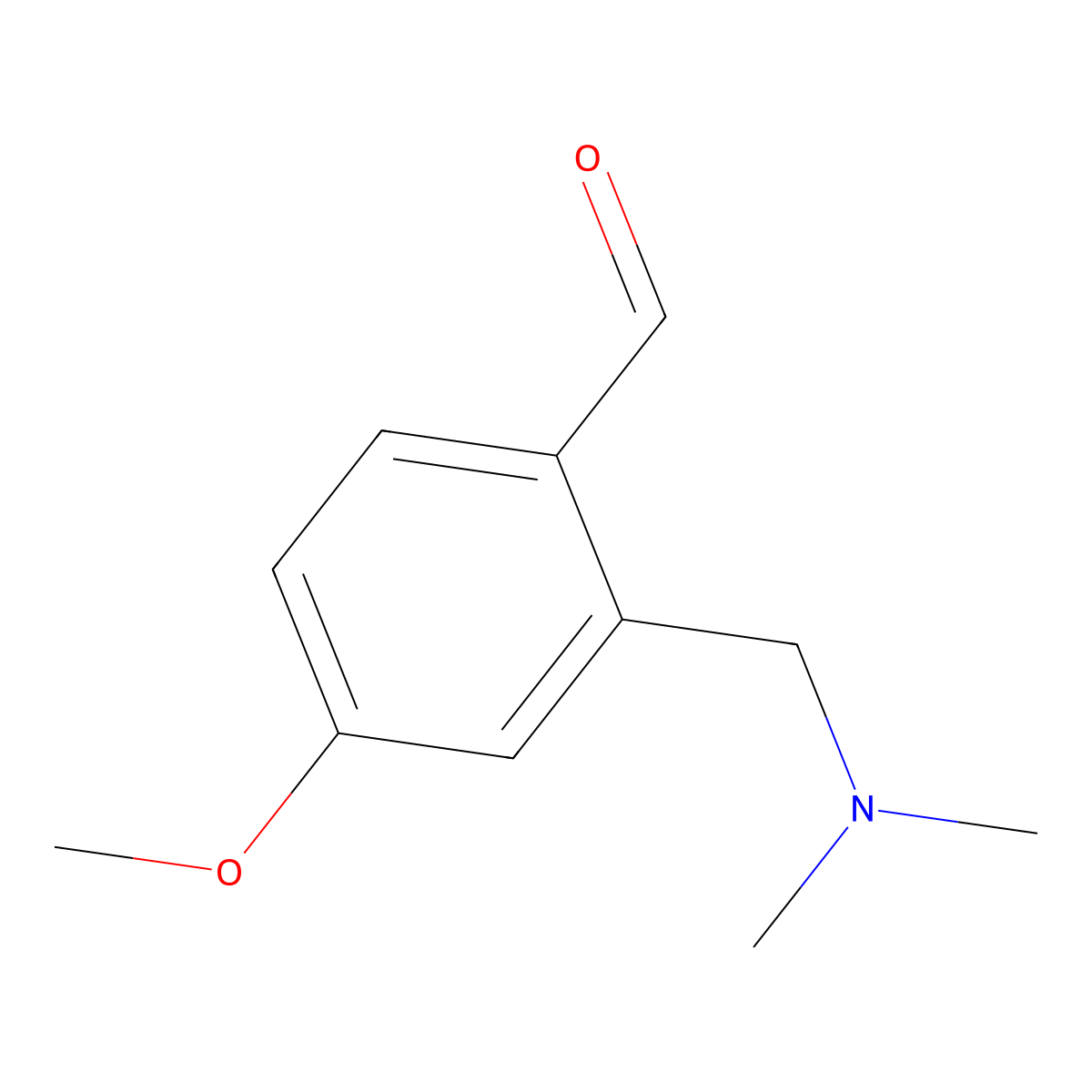 2-((Dimethylamino)methyl)-4-methoxybenzaldehyde molecular structure, CAS 1170139-85-1