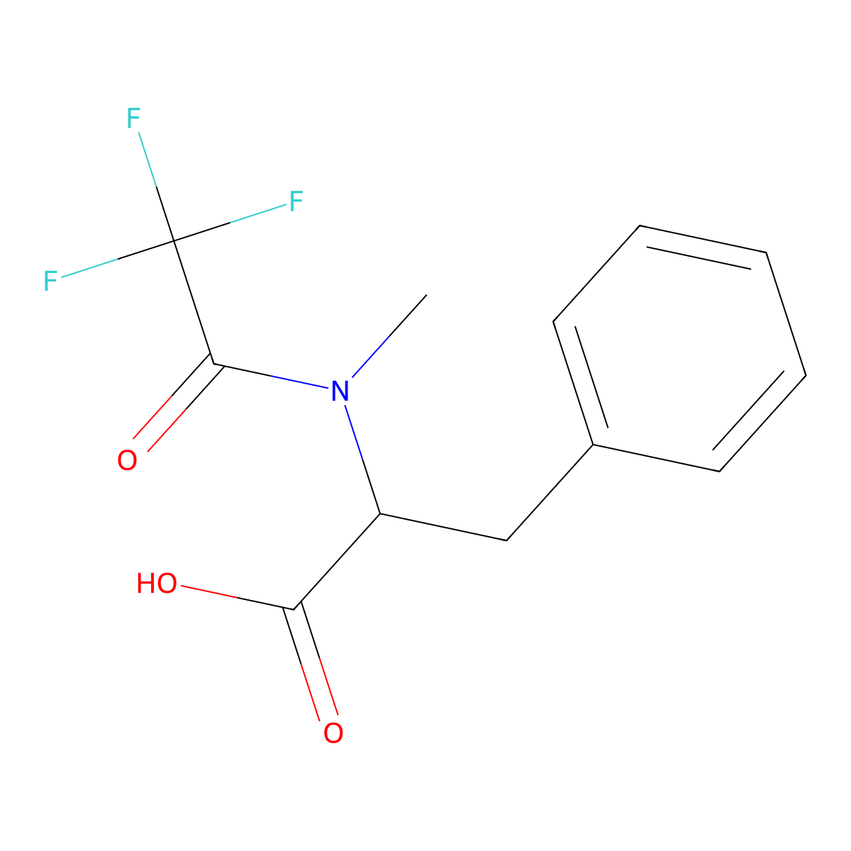 (2S)-3-phenyl-2-(2,2,2-trifluoro-N-methylacetamido)propanoic acid molecular structure, CAS 117014-46-7