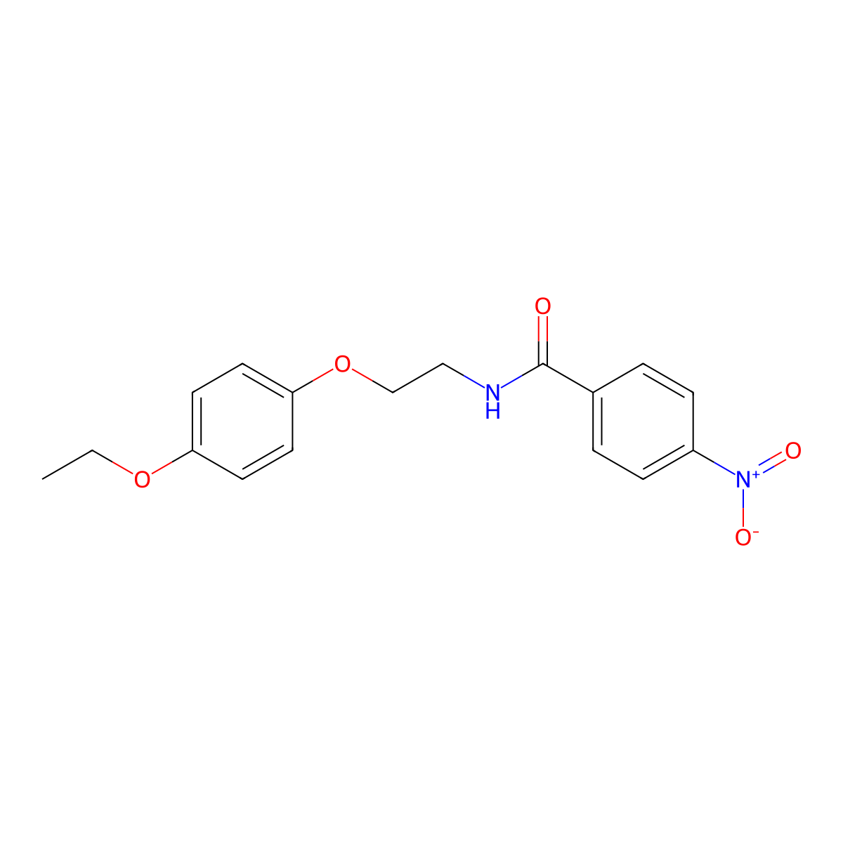 N-[2-(4-ethoxyphenoxy)ethyl]-4-nitrobenzamide molecular structure, CAS 1170140-19-8