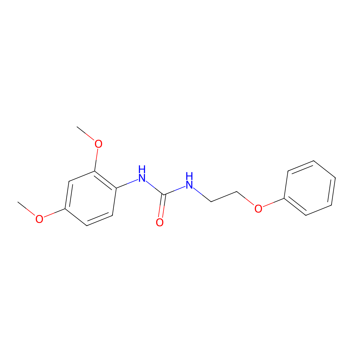 1-(2,4-Dimethoxyphenyl)-3-(2-phenoxyethyl)urea molecular structure, CAS 1170146-38-9